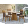 Mesa de Jantar 4 Cadeiras Sevilha Roma Viero - Imbuia/Off White/Café - 1