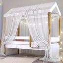 Ver imagem 1 de Cama Montessori Exclusiv Fio de Luz Colchão e Voal Branco