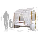Ver imagem 3 de Cama Montessori Exclusiv Fio de Luz Colchão e Voal Branco