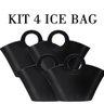 Kit 4 Bolsas Porta Garrafa Térmica Vinho Champanhe Ice Bag Cor:preto - 4
