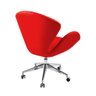 Cadeira Poltrona Swan Office Giratória Couro Sintético Vermelho - 3