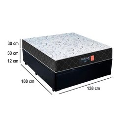 Cama Box Baú Casal + Colchão Semi Ortopédico Extra Firme Espuma D33 Prime Colchões 138x188x72 - 2