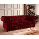Ver imagem 2 de Namoradeira Chesterfield Bourbon 3 Lugares Via Encanto Veludo Bordô