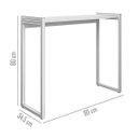 Ver imagem 3 de Aparador Industrial Hall de Entrada Ísis Pés em Aço Decorativo Sala Mesa - Preto/preto