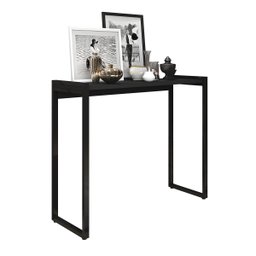 Aparador Industrial Hall de Entrada Ísis Pés em Aço Decorativo Sala Mesa - Preto/preto - 2