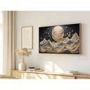 Ver imagem 1 de Quadro Decorativo N°220 160x90cm - Panorâmico - Ondas do Mar - Madeira Clara - Rollflex