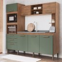 Ver imagem 1 de Cozinha Compacta 7 Portas 2 Gavetas 2 Nichos para Forno Melyna CZ6672 Móveis