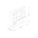 Ver imagem 3 de Cozinha Compacta 7 Portas 2 Gavetas 2 Nichos para Forno Melyna CZ6672 Móveis Laranja/Freijó/Oliva