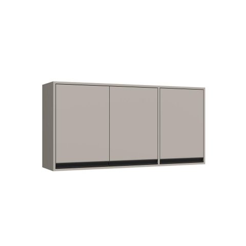 Armário Aéreo de Cozinha 3 Portas 120 cm Multiuso Organizador Tóquio Casamia