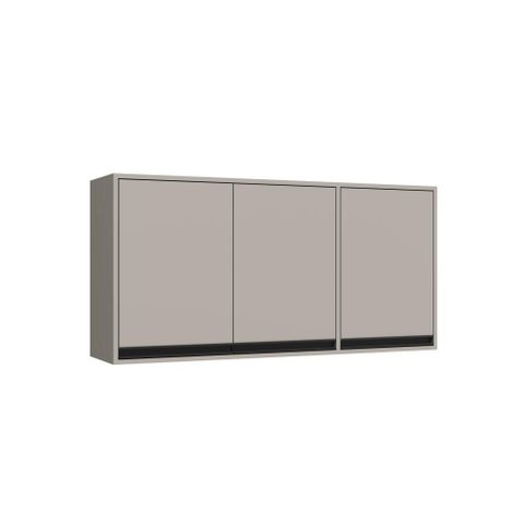 Armário Aéreo de Cozinha 3 Portas 120 cm Multiuso Organizador Tóquio Casamia