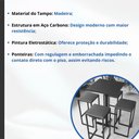 Ver imagem 3 de Conjunto Mesa Alta Bar Bistrô Quadrada Preta 4 Bancos Estofado Don Castro Decor
