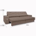 Ver imagem 3 de Sofá Retrátil e Reclinável 200cm Velosuede Argos Yescasa