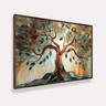 Quadro Árvore da Vida Abstrata Tons Terrosos Canvas 123x83 - 3