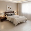 Ver imagem 2 de Cama Casal Pérola Madeira Maciça Resistente Nogueira