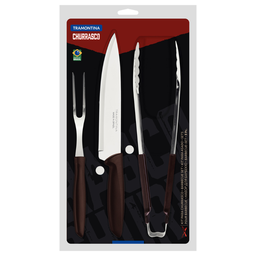 Kit para Churrasco Tramontina Plenus com Lâminas em Aço Inox 3 Peças - 1