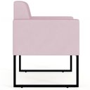Ver imagem 6 de Poltrona Decorativa para Recepção Base Fixa de Metal Helô L02 Suede Rosê - Lyam