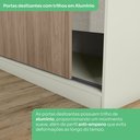 Ver imagem 7 de Quarto Modulado Completo Casal 5 Peças com 8 Portas 6 Gavetas Marrom/Areia HP/Jequitibá