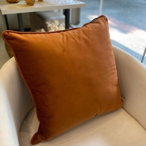 Almofada de Veludo Terracota Cordone