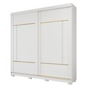 Ver imagem 2 de Guarda-Roupa Casal 2 Portas de Correr com Pés 229cm 100% MDF Talin Espresso Móveis Branco