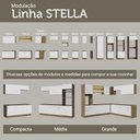 Ver mais imagens de Porta-geladeira 103 Cm 1 Porta Basculante Rustic/branco Stella Madesa