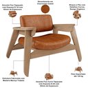 Ver imagem 4 de Kit 2 Poltronas Decorativa para Sala Living Concept L02 Nature Couríssimo Camel - Lyam Decor