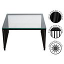 Ver imagem 2 de Mesa de Centro Quadrada com Tampo de Vidro de Fibra Sintética Santiago