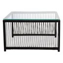 Ver imagem 4 de Mesa de Centro Quadrada com Tampo de Vidro de Fibra Sintética Santiago