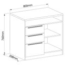 Ver imagem 4 de Guarda Roupa Modulado 9 Peças 1 Cabideiro 8 Gavetas Blend Móveis Castro