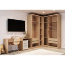 Ver imagem 1 de Guarda Roupa Modulado 9 Peças 1 Cabideiro 8 Gavetas Blend Móveis Castro