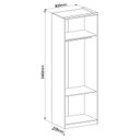 Ver imagem 5 de Guarda Roupa Modulado 9 Peças 1 Cabideiro 8 Gavetas Blend Móveis Castro