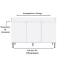 Ver imagem 6 de Balcão Gabinete Manu 120cm 3 Portas C-tampo Branco