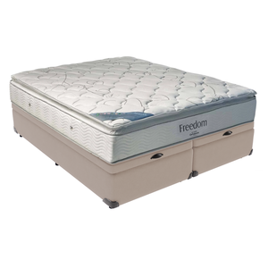 Cama Box com Baú Queen e Colchão Freedom Ortobom D33