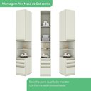 Ver imagem 5 de Guarda Roupa Casal Modulado 6 Peças com Cabeceira 12 Portas 12 Gavetas Seletto Areia Bege/HP