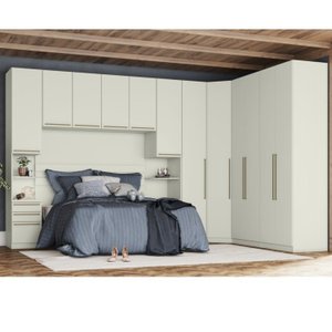 Quarto Modulado Completo Casal 7 Peças 12 Portas 9 Gavetas Seletto 