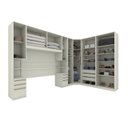 Ver imagem 4 de Guarda Roupa Casal Modulado 6 Peças com Cabeceira 12 Portas 12 Gavetas Seletto Areia Bege/HP