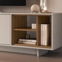 Ver imagem 5 de Rack para TV até 65 Polegadas 220cm com Nichos 3 Gavetas Frame Mel/Arenas