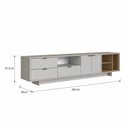 Ver imagem 3 de Rack para TV até 65 Polegadas 220cm com Nichos 3 Gavetas Frame Mel/Arenas