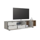 Ver imagem 4 de Rack para TV até 65 Polegadas 220cm com Nichos 3 Gavetas Frame Mel/Arenas