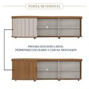 Ver imagem 2 de Rack Magnum P/ Tv até 75" com Porta Ripada Cinamomo/off White - Artely