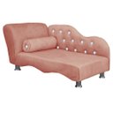 Ver imagem 1 de Caminha Pet Luxo Divâ Strass Tecido Veludo Divini Decor:rose Claro