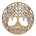Ver imagem 2 de Mandala Arvore Vida - Mdf - Cru - Riqueza Prosperidade - 10cm
