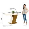 Conjunto Sala de Jantar Mesa 160cm Tampo Mdf 6 Cadeiras Lupita Casa 812 - 3