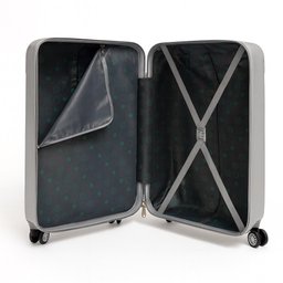 Conjunto Malas Viagem Cinza P M G Rodinhas 360 Cadeado Luxo - 3