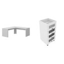 Ver imagem 2 de Conjunto Home Office 2 Peças com Escrivaninha ME4116 e Gaveteiro PE2009