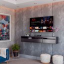 Ver imagem 2 de Rack Suspenso para TV Life 1.36 Preto Acetinado - MóveisAqui