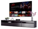 Ver imagem 1 de Rack Suspenso para TV Life 1.36 Preto Acetinado - MóveisAqui