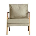 Ver imagem 2 de Kit 4 Poltronas Cadeira Mona Luxo Recepção - Suede Cappuccino