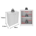 Ver imagem 3 de Balcão Escritório com 2 Portas Multimóveis Vcr25013 Branco