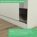 Ver imagem 7 de Guarda Roupa Casal Modulado 5 Peças com Espelho e Cabeceira 10 Portas 12 Gavetas Seletto Areia