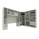 Ver imagem 3 de Guarda Roupa Casal Modulado 5 Peças com Espelho e Cabeceira 10 Portas 12 Gavetas Seletto Areia